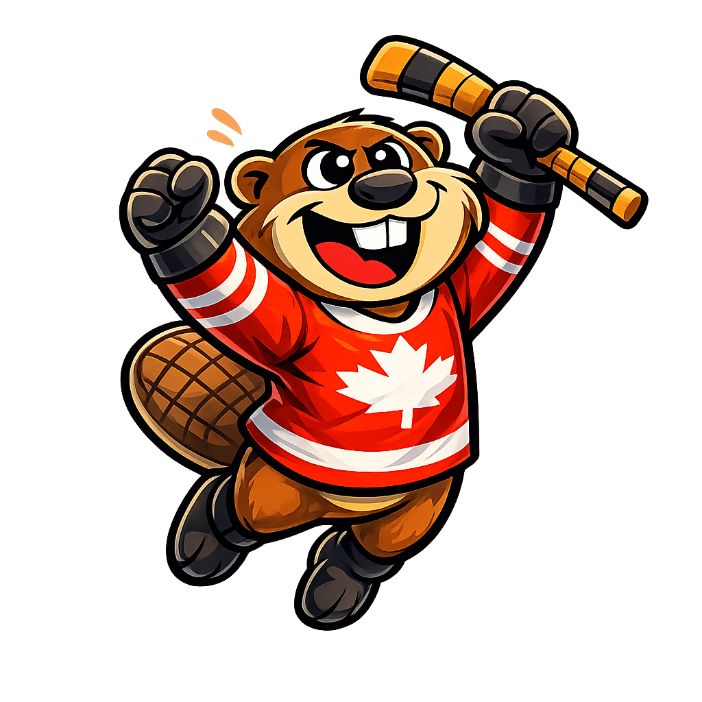 Beaver or Bust — the beaver celebrates